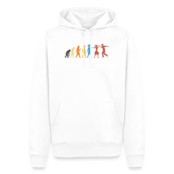 Danse Swing - Le plus haut niveau d’évolution (2) - Sweat à capuche Premium bio Homme - blanc - Devant - Nico (187cm)