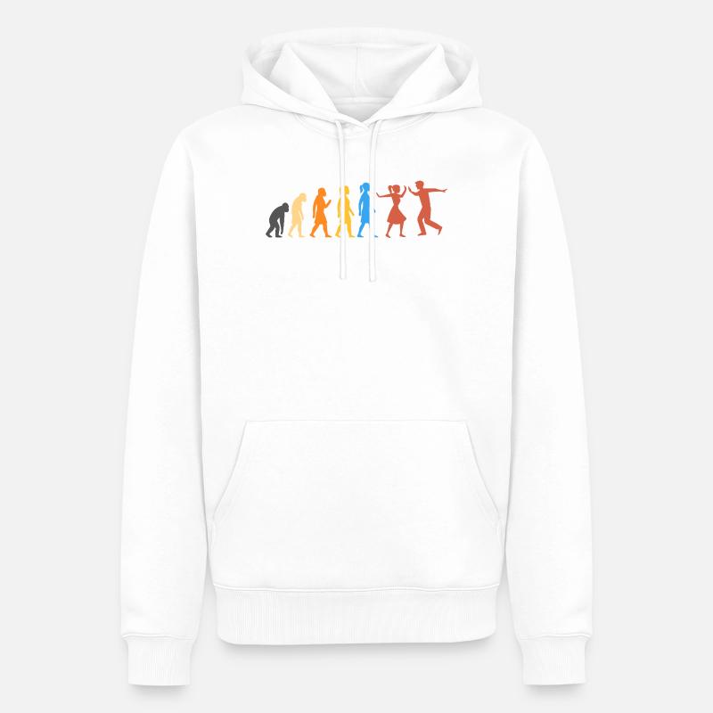 Swing Dance - The Highest Level of Evolution (2) - Men’s Premium Organic Hoodie - white