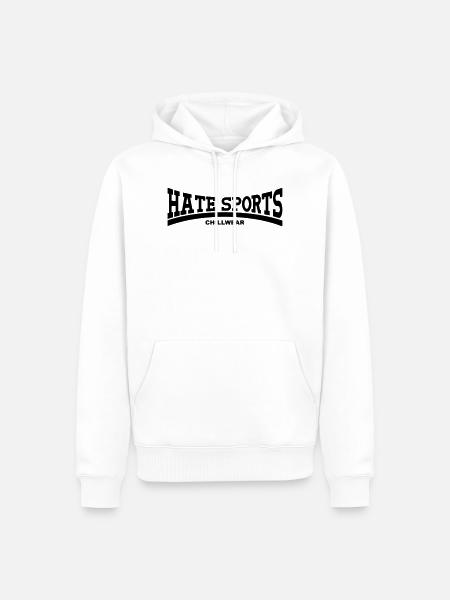 Hate Sports Chillwear - Men’s Premium Organic Hoodie - white