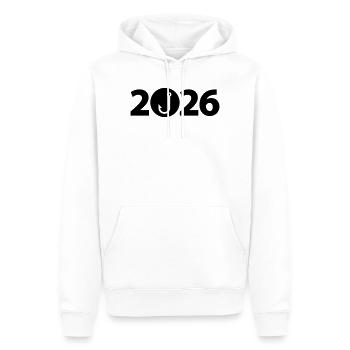 Fischer 2026, Angler 2026, Angelhaken 2026 - Männer Premium Bio Hoodie - Weiß - Vorne - Nico (187cm)