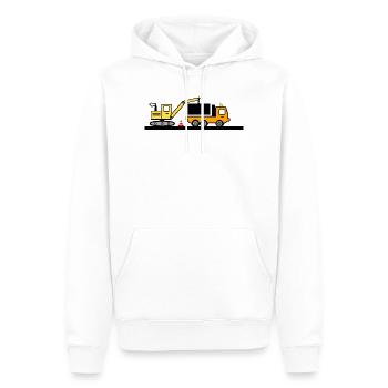 Bagger - Männer Premium Bio Hoodie - Weiß - Vorne - Nico (187cm)