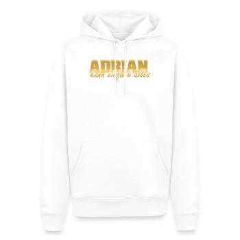 Adrian als Frau - Männer Premium Bio Hoodie - Weiß - Vorne - Nico (187cm)