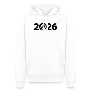 Nettoyage de printemps 2026, Nettoyage annuel 2026, plâtre 2026 - Sweat à capuche Premium bio Homme - blanc - Devant - Nico (187cm)
