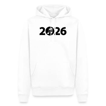 Schriftsteller 2026, Schüler 2026, Student 2026 - Männer Premium Bio Hoodie - Weiß - Vorne - Nico (187cm)