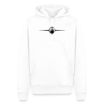 Kompass Symbol Berge - Männer Premium Bio Hoodie - Weiß - Vorne - Nico (187cm)