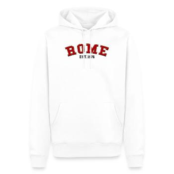 Rom gegründet 1976 - Männer Premium Bio Hoodie - Weiß - Vorne - Nico (187cm)