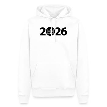 Book 2026, Education 2026, Library 2026 - Men’s Premium Organic Hoodie - white - Front - Nico (187cm)