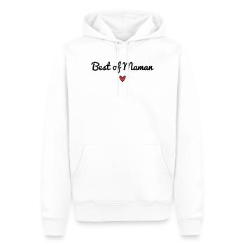 HERZ. MAMA. MUTTERTAG. PARTY. ALLES GUTE ZUM GEBURTSTAG - Männer Premium Bio Hoodie - Weiß - Vorne - Nico (187cm)