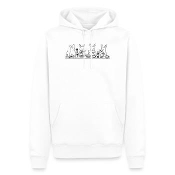 Dining Rabbits - Männer Premium Bio Hoodie - Weiß - Vorne - Nico (187cm)