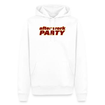 AFTER WORK PARTY - Männer Premium Bio Hoodie - Weiß - Vorne - Nico (187cm)