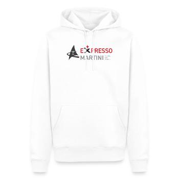EXPRESS Martini - Männer Premium Bio Hoodie - Weiß - Vorne - Nico (187cm)