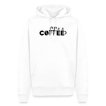Tasse de grains de café - Conception de bureau drôle - Sweat à capuche Premium bio Homme - blanc - Devant - Nico (187cm)