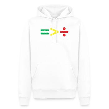 Juneteenth-Gleichheit ist größer als Spaltung - Männer Premium Bio Hoodie - Weiß - Vorne - Nico (187cm)