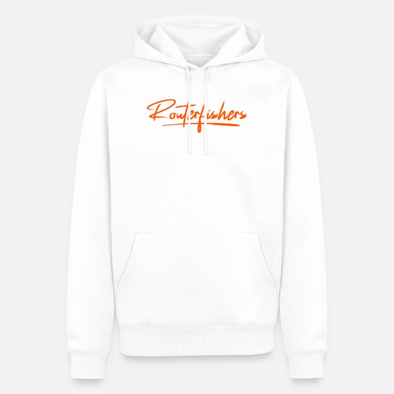Routerfishers Classic 2 - Sweat à capuche Premium bio Homme - blanc