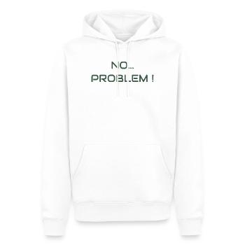 Pas de problème ! L’ambiance d’attitude - Sweat à capuche Premium bio Homme - blanc - Devant - Nico (187cm)