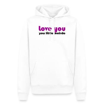 T’aime, un vrai type audacieux - Sweat à capuche Premium bio Homme - blanc - Devant - Nico (187cm)