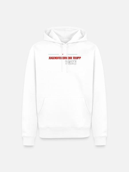 Willkommens-Shirt Jugendfeuerwehr Trupp 2026 - Männer Premium Bio Hoodie - Weiß