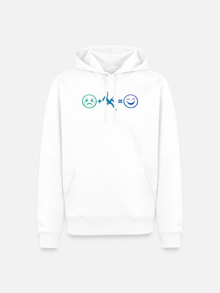 Geschenkidee für eine Bouldererin mit Felsklettern - Männer Premium Bio Hoodie - Weiß