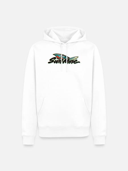 Surf More – Wind Classic - Männer Premium Bio Hoodie - Weiß