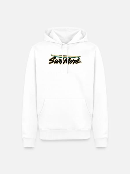 Surf More – Noserider Classic - Männer Premium Bio Hoodie - Weiß
