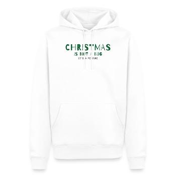Christmas Is Not a Bug – It's a Feature - Männer Premium Bio Hoodie - Weiß - Vorne - Nico (187cm)