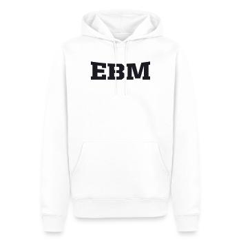 ebm - Men’s Premium Organic Hoodie - white - Front - Nico (187cm)