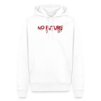 NO FUTURE - Sweat à capuche Premium bio Homme - blanc - Devant - Nico (187cm)