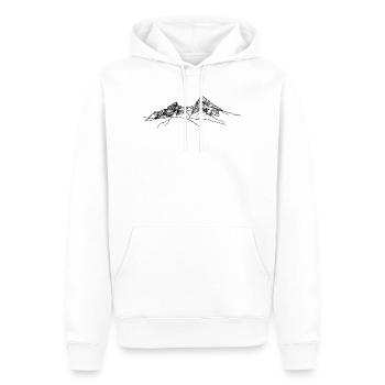 watzmann, Berchtesgaden, Alpes bavaroises, montagne - Sweat à capuche Premium bio Homme - blanc - Devant - Nico (187cm)