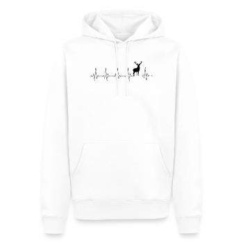 Veuillez télécharger l’image de design - Sweat à capuche Premium bio Homme - blanc - Devant - Nico (187cm)