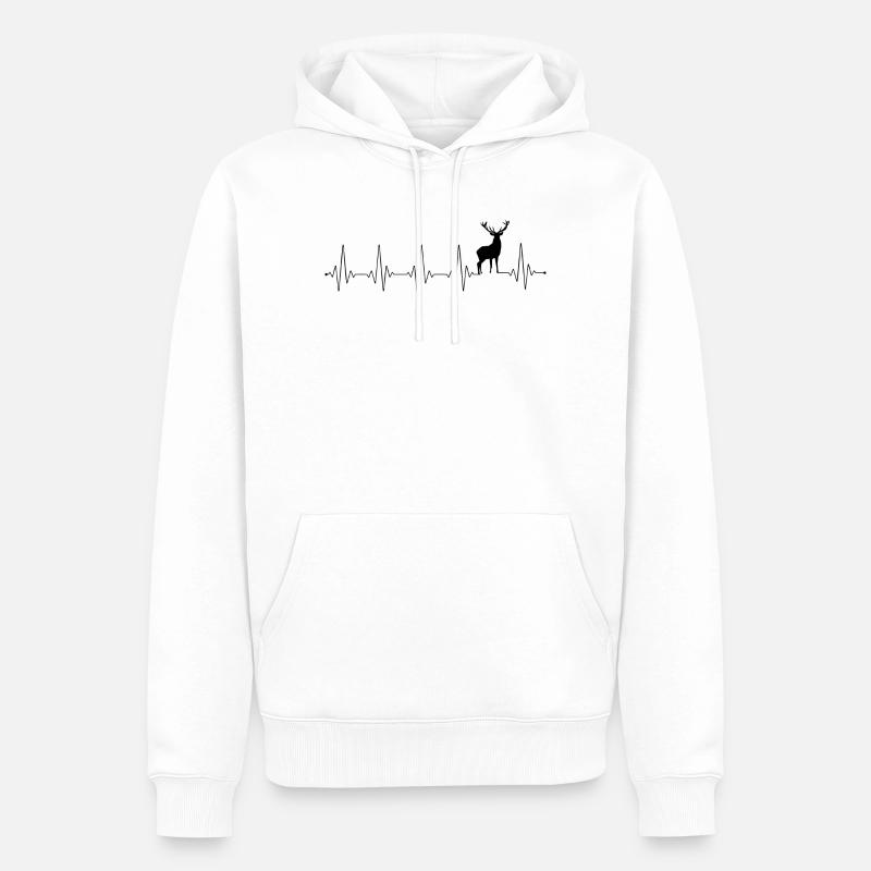 Bitte laden Sie das Designbild hoch - Männer Premium Bio Hoodie - Weiß