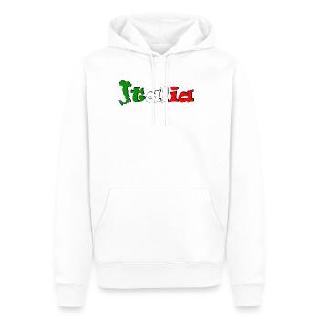 T-shirt logo Italia - Sweat à capuche Premium bio Homme - blanc - Devant - Nico (187cm)