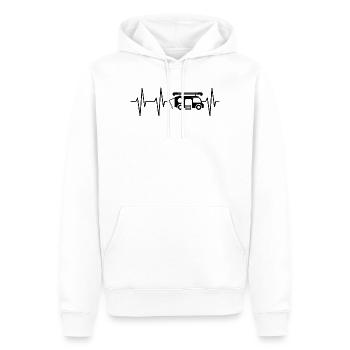 camper heartbeat herzschlag camping campen - Männer Premium Bio Hoodie - Weiß - Vorne - Nico (187cm)