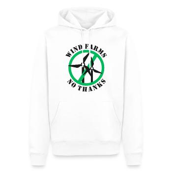 Windparks Nein Danke - Männer Premium Bio Hoodie - Weiß - Vorne - Nico (187cm)