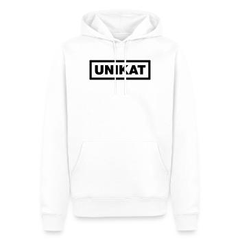 Echtes Unikat - Männer Premium Bio Hoodie - Weiß - Vorne - Nico (187cm)