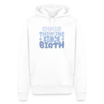 Overthinking since birth in blau - Männer Premium Bio Hoodie - Weiß - Vorne - Nico (187cm)