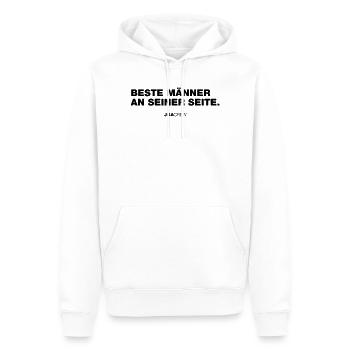 Beste Männer (JGA - Jungesellenabschied) - Männer Premium Bio Hoodie - Weiß - Vorne - Nico (187cm)