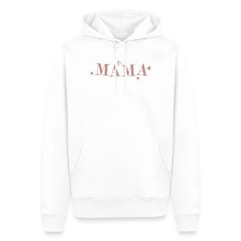 MAMA – Design de Fête des Mères Coeur et Étoiles - Sweat à capuche Premium bio Homme - blanc - Devant - Nico (187cm)