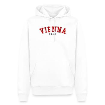 Vienna_Est_1985 - Männer Premium Bio Hoodie - Weiß - Vorne - Nico (187cm)