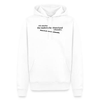 Arrière-pays pittoresque - Sweat à capuche Premium bio Homme - blanc - Devant - Nico (187cm)