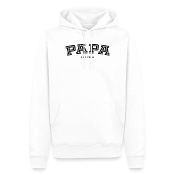 Papa Est. 2026 - Männer Premium Bio Hoodie - Weiß - Vorne - Nico (187cm)