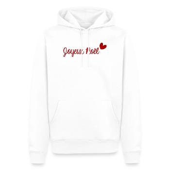 WEIHNACHTEN. FROHE WEIHNACHTEN. FROHE WEIHNACHTEN. WEIHNACHTSMANN - Männer Premium Bio Hoodie - Weiß - Vorne - Nico (187cm)