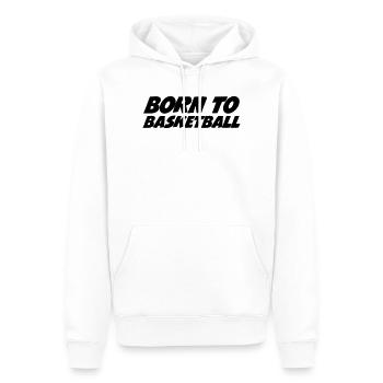 Né pour le Basketball - Sweat à capuche Premium bio Homme - blanc - Devant - Nico (187cm)
