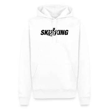 Ski King Drôle - Sweat à capuche Premium bio Homme - blanc - Devant - Nico (187cm)