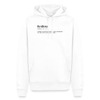 Résilience - Sweat à capuche Premium bio Homme - blanc - Devant - Nico (187cm)
