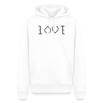 Liebe - Männer Premium Bio Hoodie - Weiß - Vorne - Nico (187cm)
