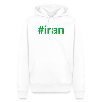 Iran Hashtag - Männer Premium Bio Hoodie - Weiß - Vorne - Nico (187cm)