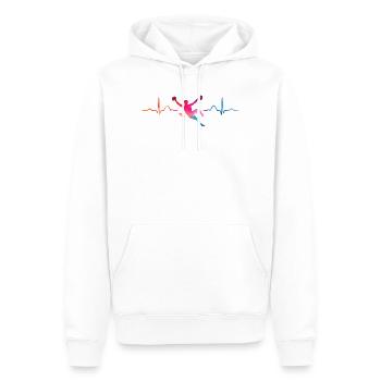 Battement de cœur de Boulderer Bloc Bloc - Sweat à capuche Premium bio Homme - blanc - Devant - Nico (187cm)