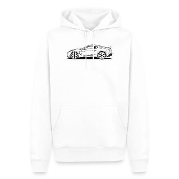 Voiture de sport - Sweat à capuche Premium bio Homme - blanc - Devant - Nico (187cm)