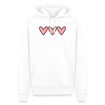 HERZ. MAMA. MUTTERTAG. PARTY. ALLES GUTE ZUM GEBURTSTAG - Männer Premium Bio Hoodie - Weiß - Vorne - Nico (187cm)