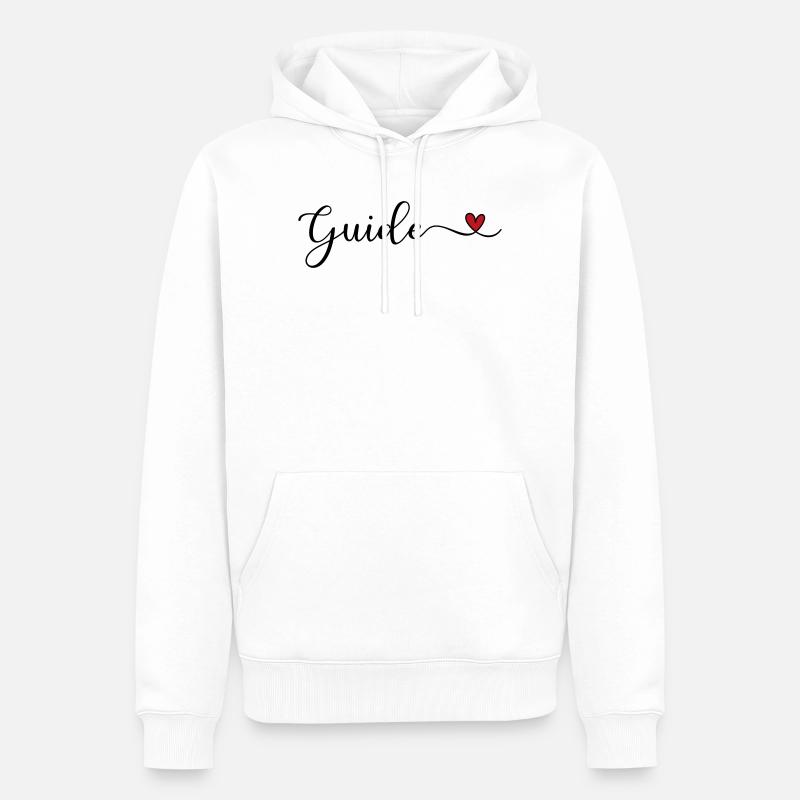 Guide - Sweat à capuche Premium bio Homme - blanc